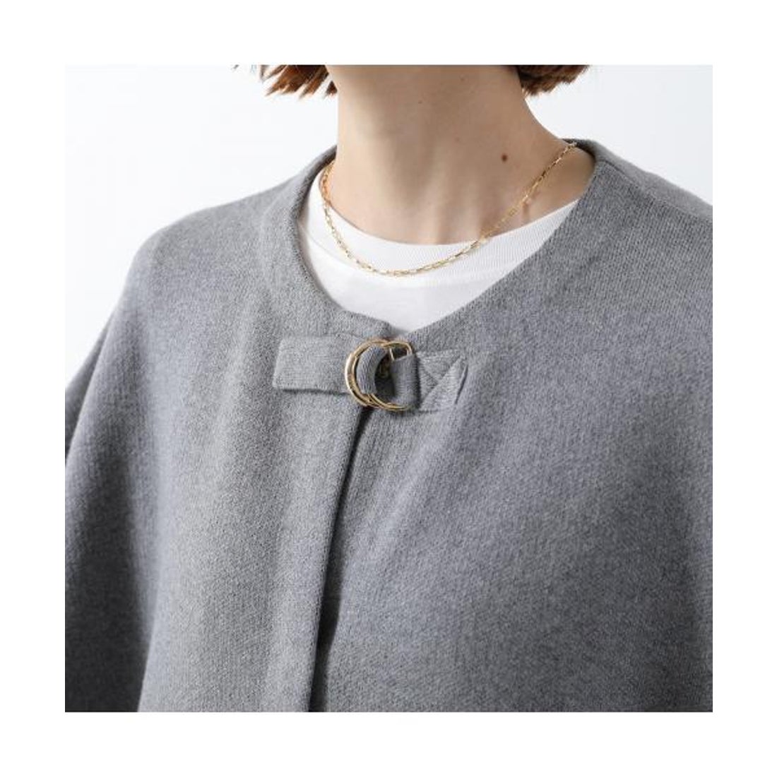 クロエ Chloe Chloe Kids ケープ C20667 ニット ロゴ ポンチョ （A46