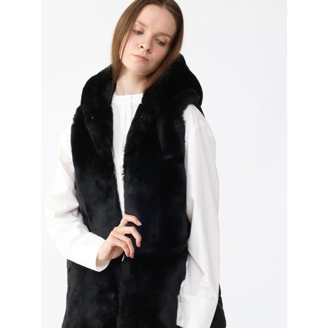 アーガ Aga エコファーベスト （ブラック） -ファッション通販 FASHION