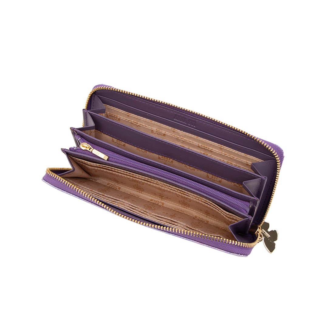 アナスイ ANNA SUI ローズハート ラウンド長財布 （ラベンダー