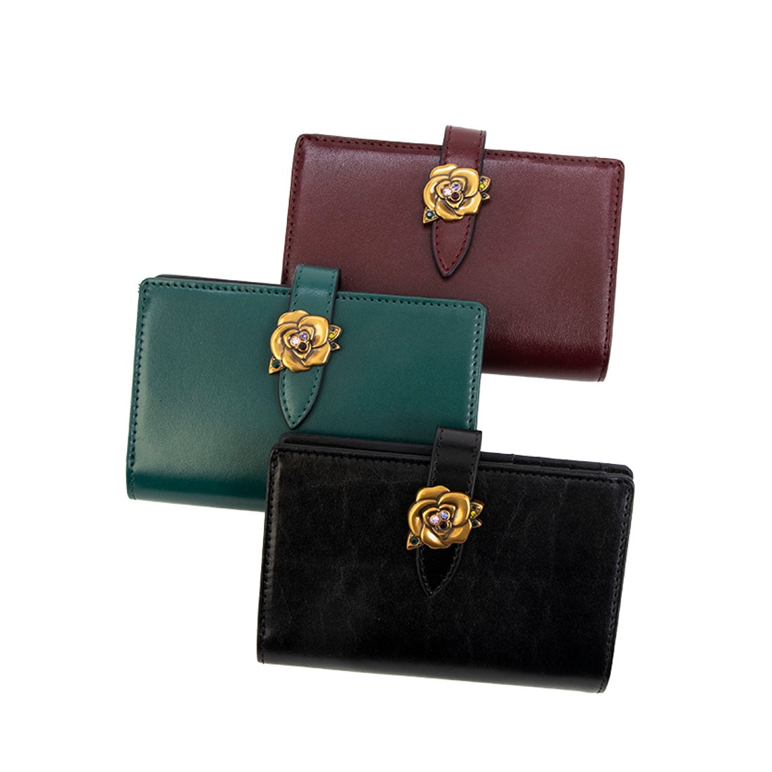 アナスイ ANNA SUI ブルボン 二つ折り財布 （グリーン） -人気ブランド