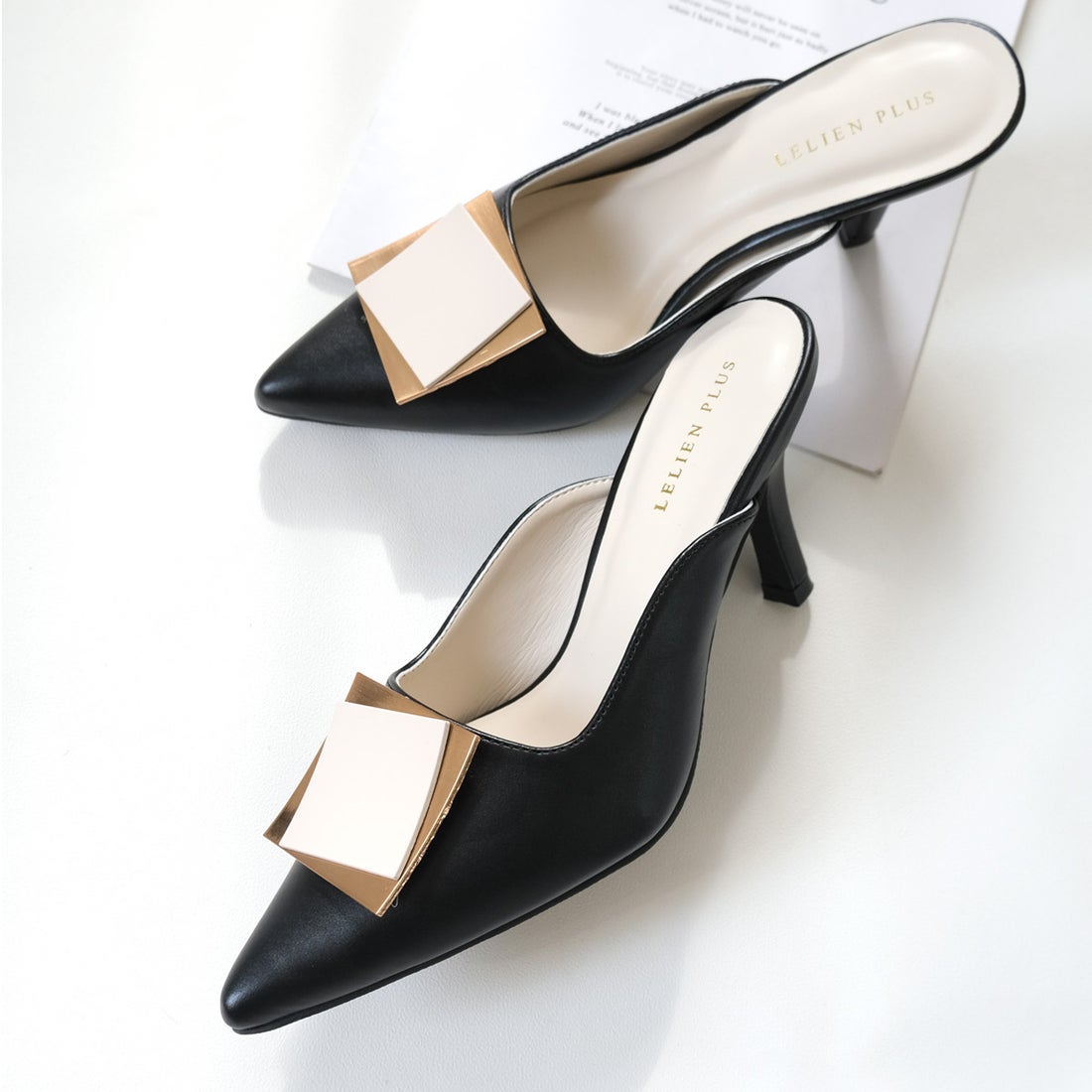 AmiAmi [アミアミ] ミュール パンプス レディース 靴 サンダル 黒