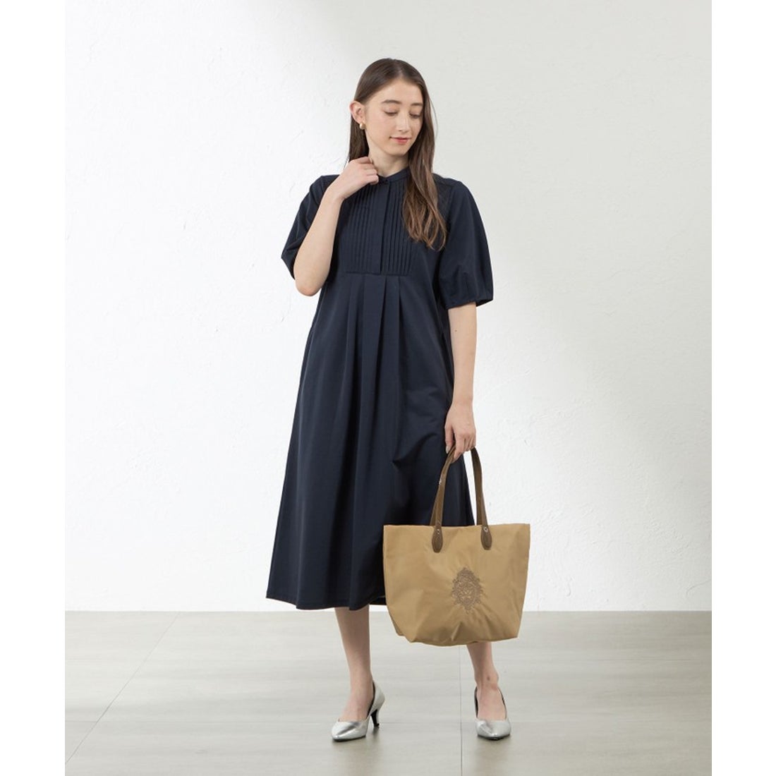 アマカ AMACA DAVISフラップトートバッグ （レッド） - ファッション