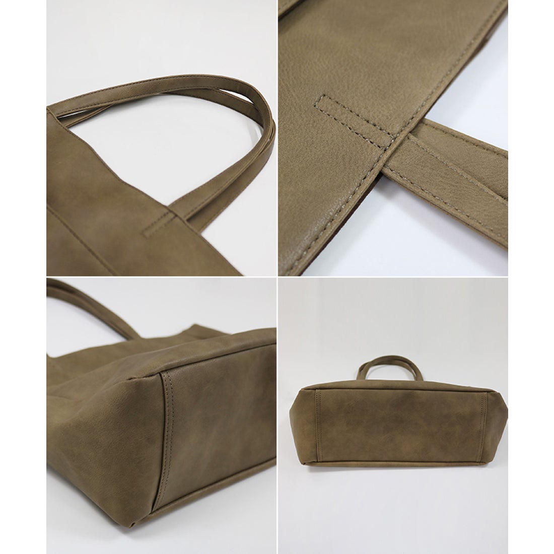 アンドミー andme フェイクレザー合皮A4トートバッグ （ブラック