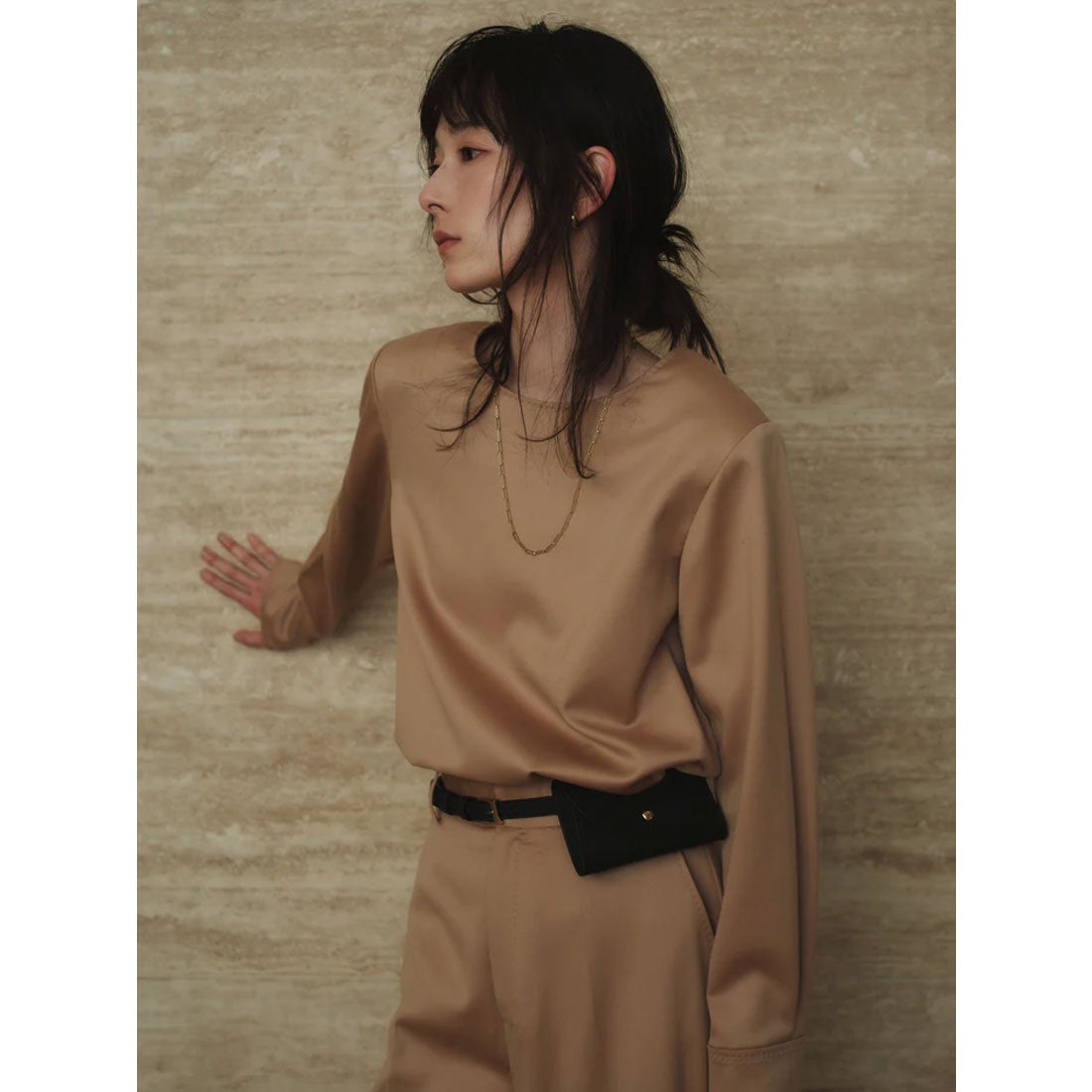 アニュアンス anuans レザーベルトポーチ （BLACK） -靴＆ファッション