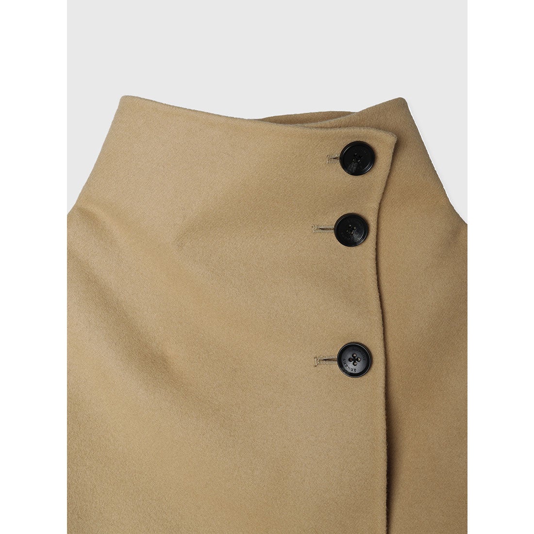 アニュアンス anuans スタンドネックリバーショートコート （NAVY