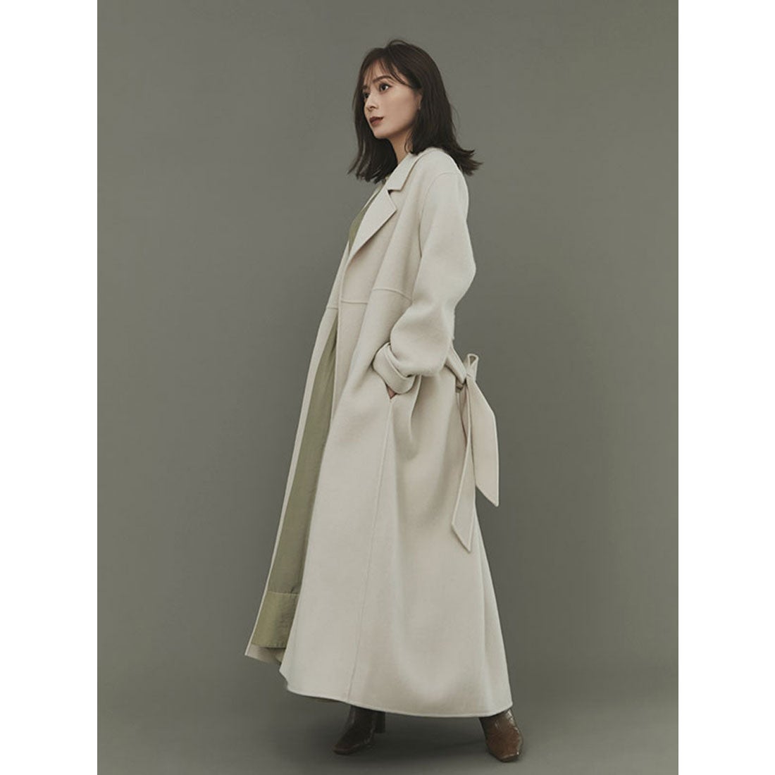 アニュアンス anuans リバーロングコート （ECRU） -アウトレット通販
