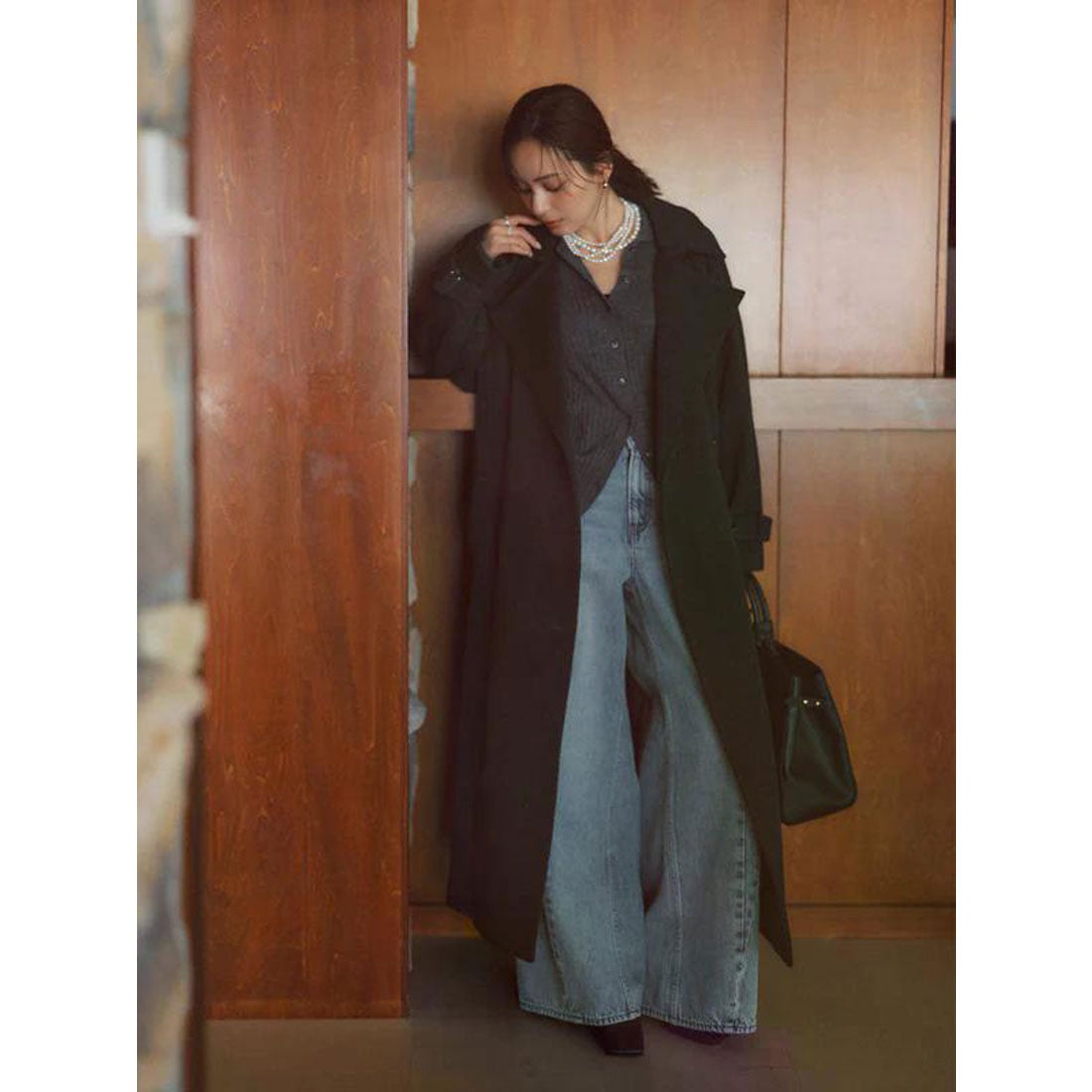 アニュアンス anuans ウールトレンチコート （DARK BROWN） -靴