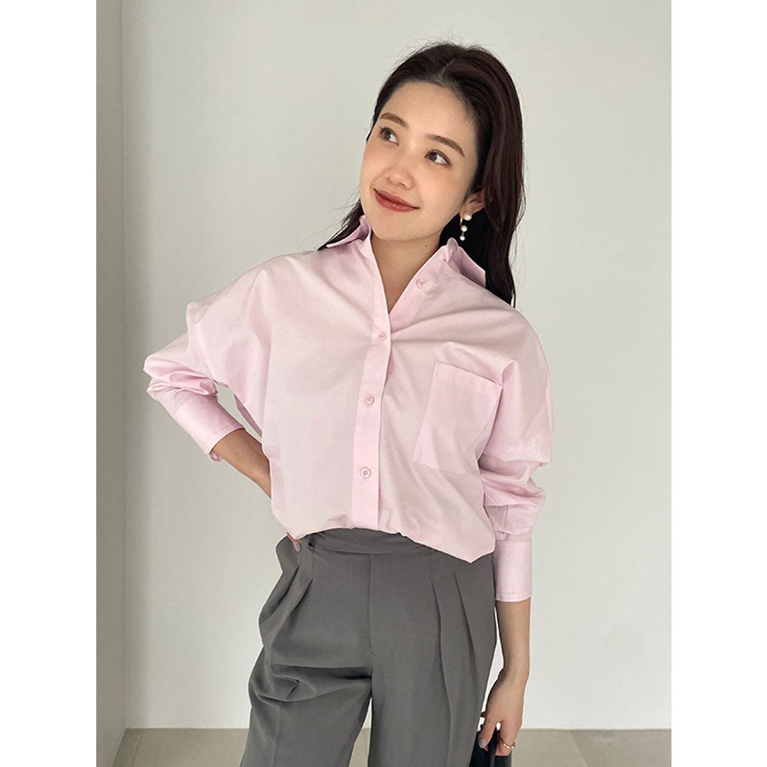 アニュアンス anuans スタンダードシャツ （PINK） -ファッション通販