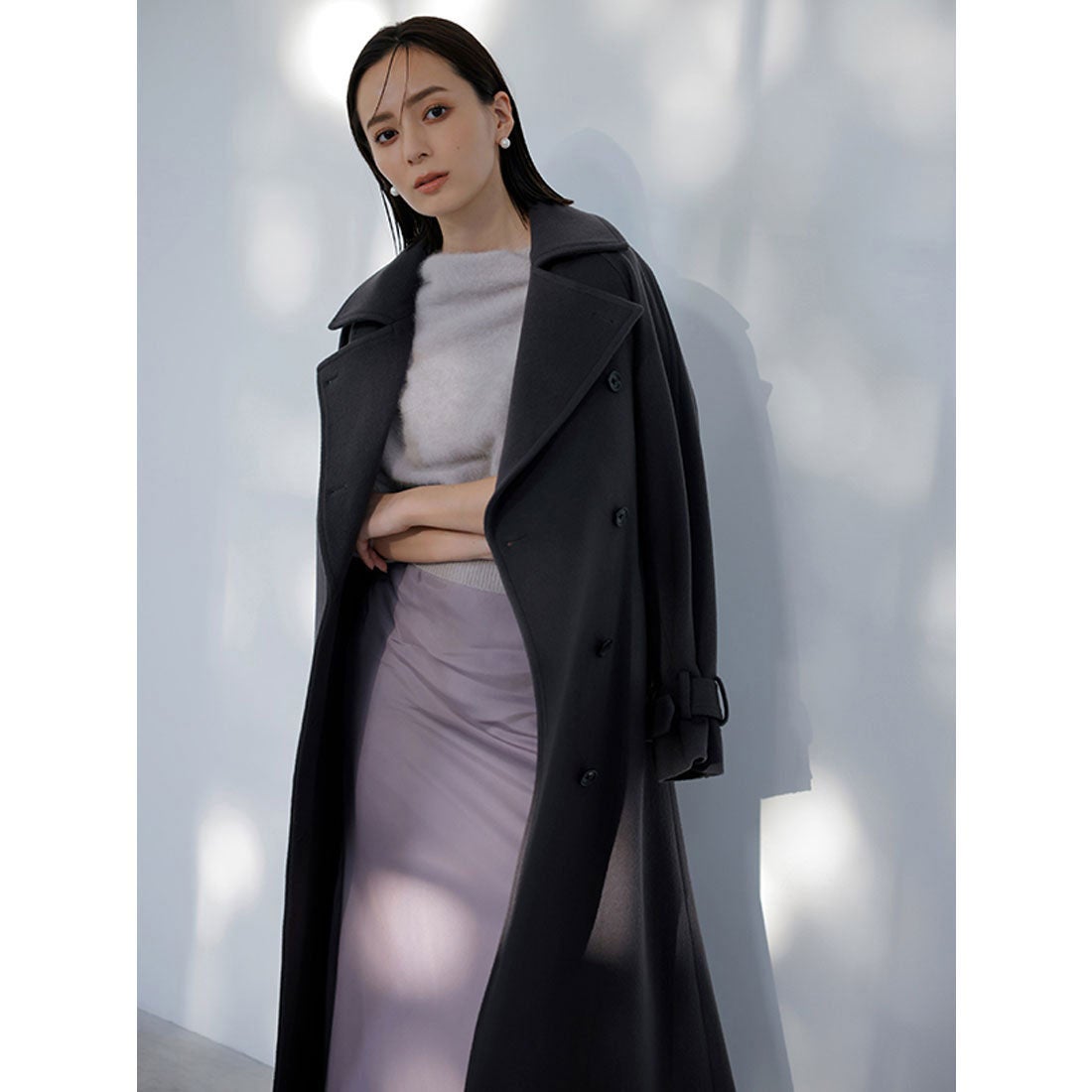 アニュアンス anuans ウールトレンチコート （KHAKI GREY