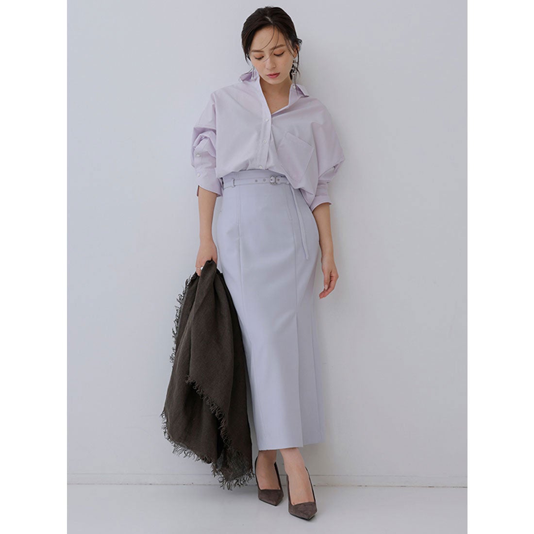 アニュアンス anuans 【25AW】スタンダードシャツ （WHITE） -靴