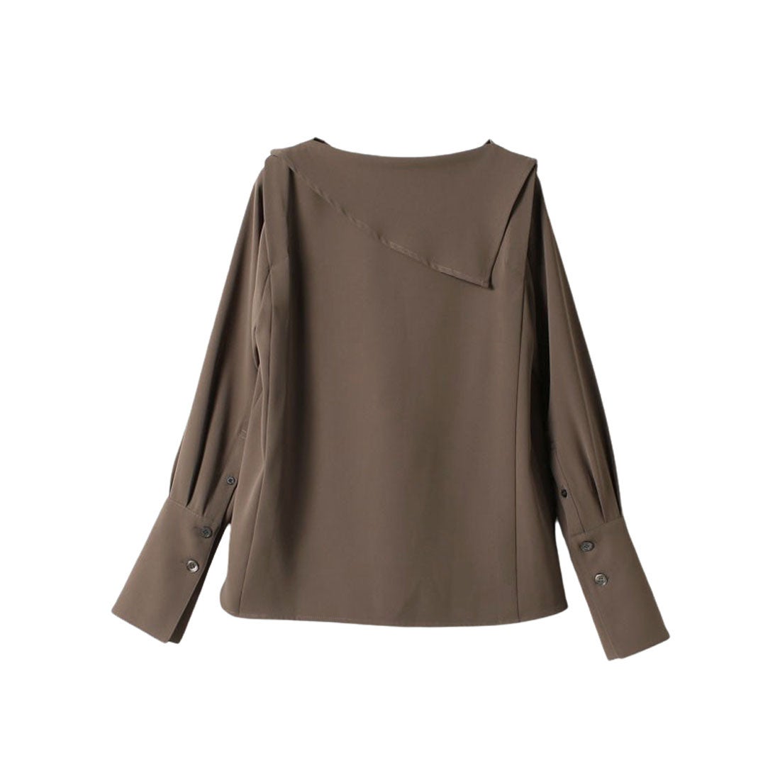 アニュアンス anuans スカーフドレープブラウス （KHAKI BROWN