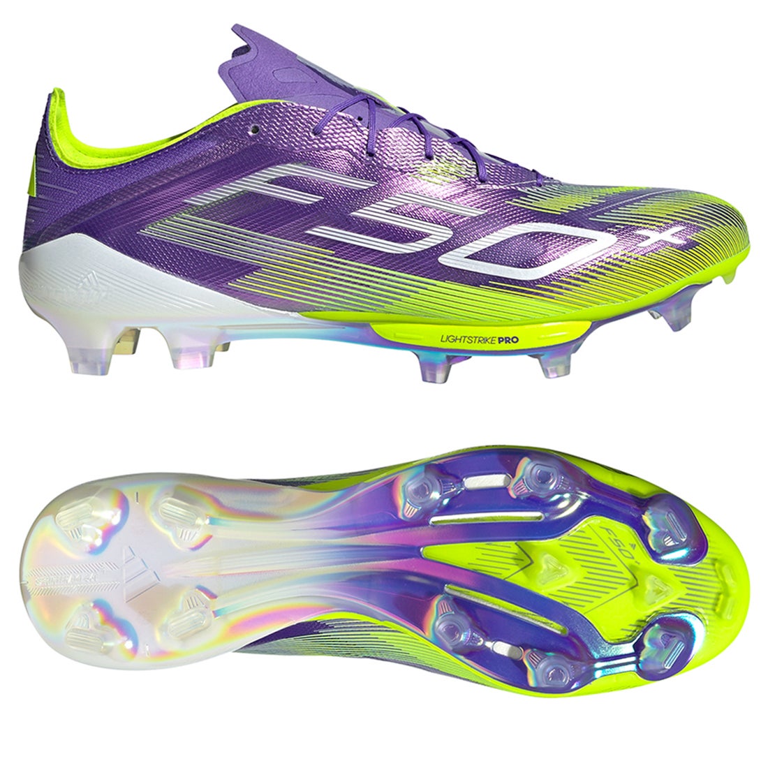 adidas アディダス F50+ FG(パープル×ホワイト×イエロー) NSY52 JS3211
