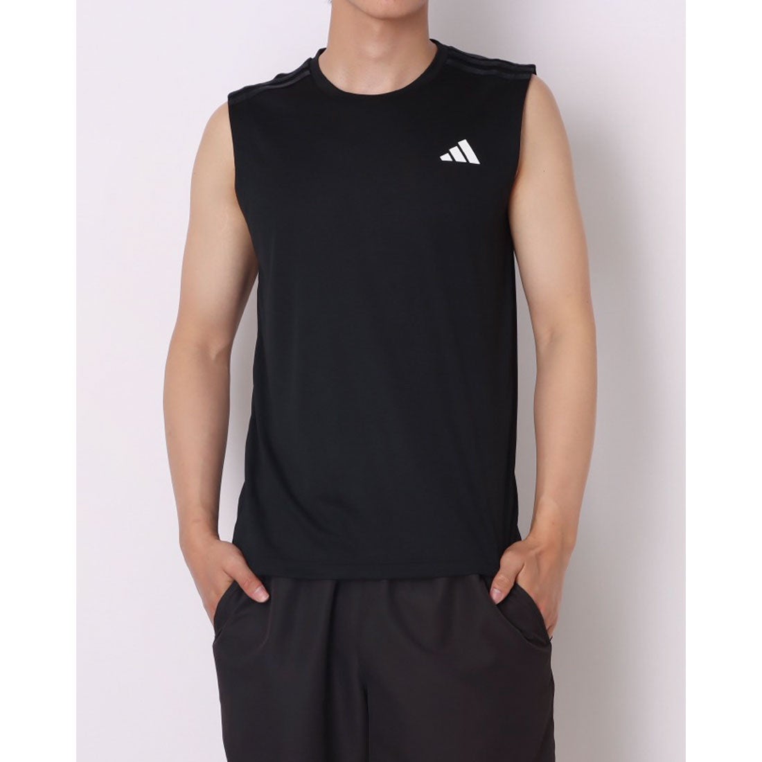 アディダス adidas メンズ ノースリーブ機能シャツ AEROREADY デザイン