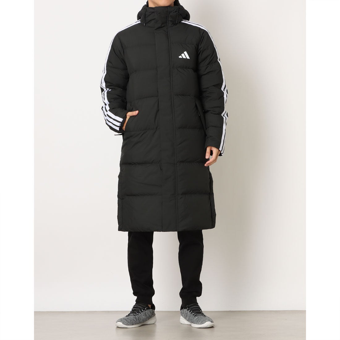 アディダス adidas メンズ ベンチコート スリーストライプス
