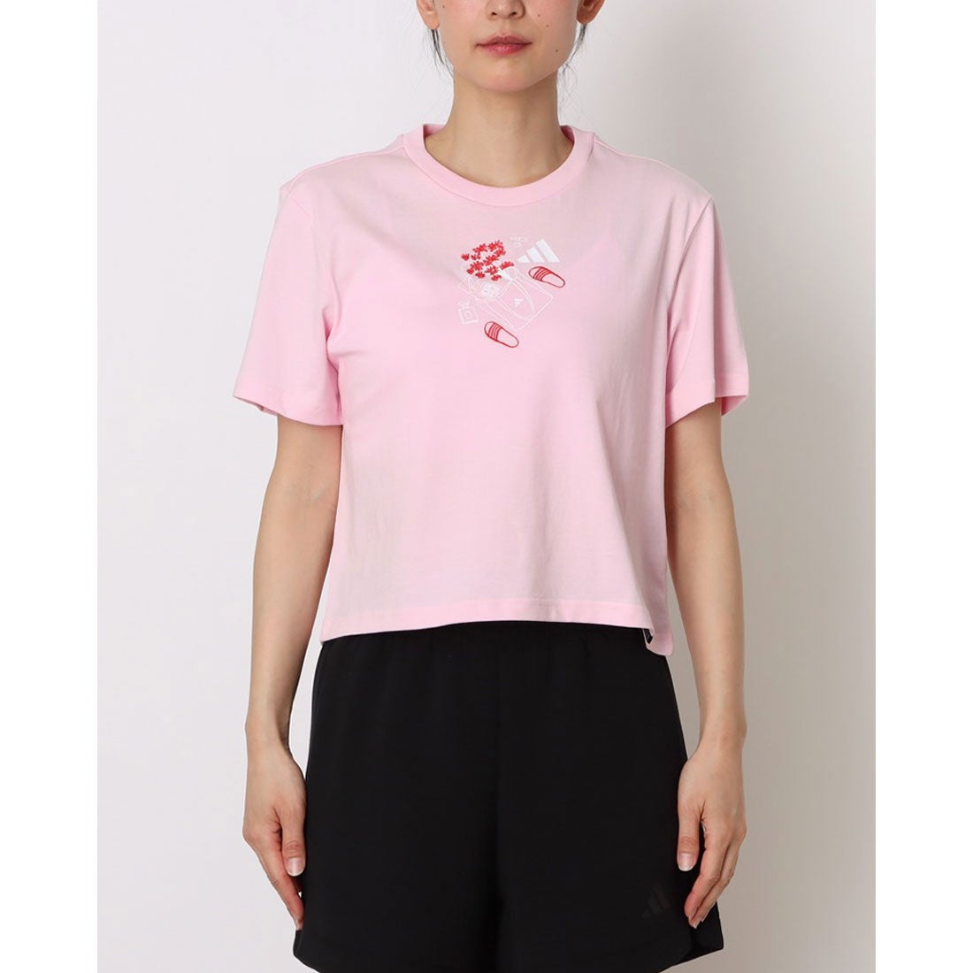 アディダス adidas レディース 半袖Tシャツ ミニグラフィックTシャツ