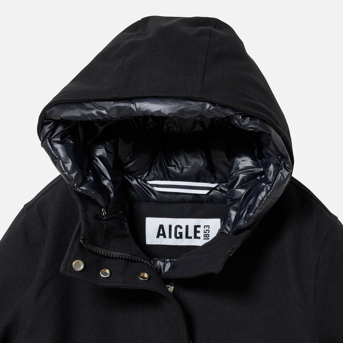 エーグル AIGLE ロングウールインサレーションフーデッドジャケット