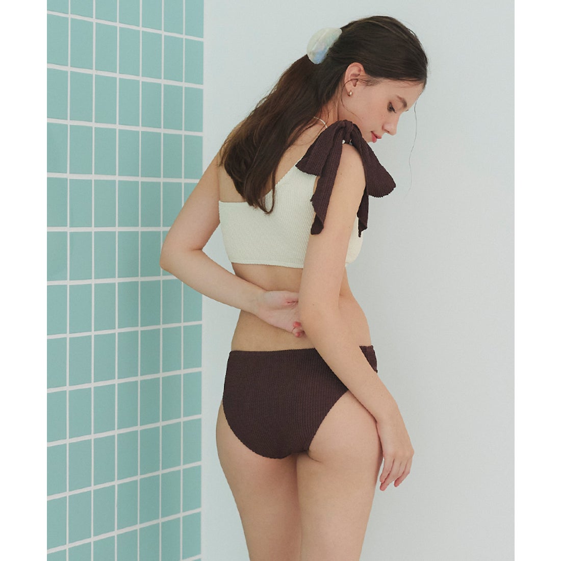 シードレス SEA DRESS uneuneワンショルダーリボンビキニ/水着【返品