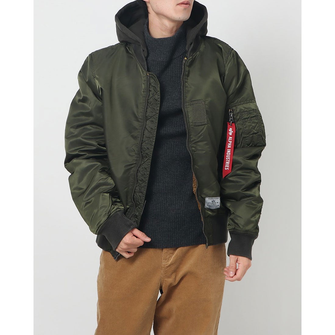 アルファ インダストリーズ ALPHA INDUSTRIES ALPHA MA-1 HOODED