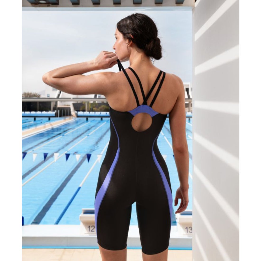 arena 【アクアエクサ】ワンピーススパッツ（オープンバック・ひっかけ