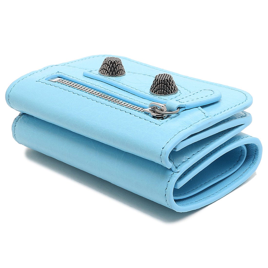 バレンシアガ BALENCIAGA 三つ折り財布 ブルー レディース BALENCIAGA