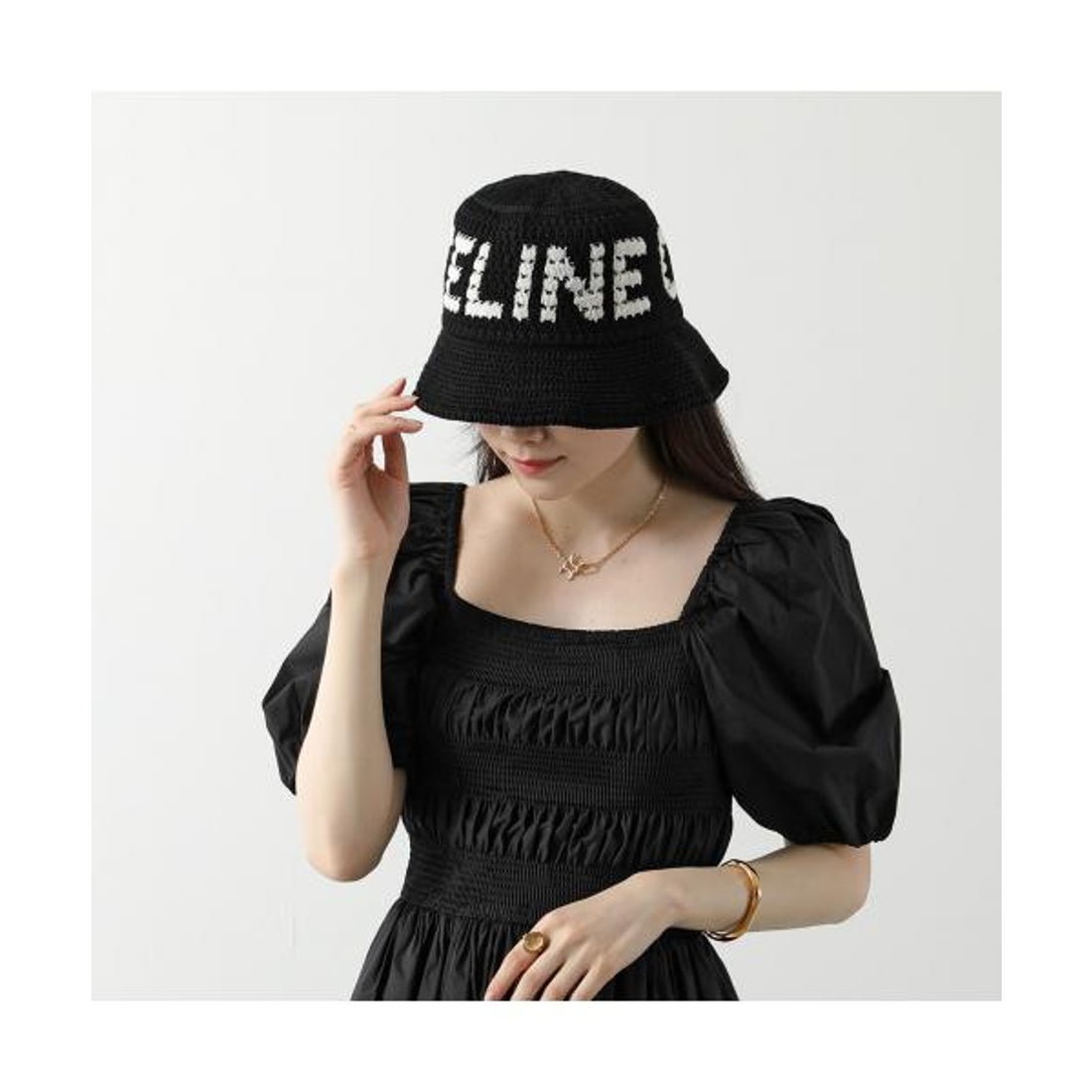 セリーヌ CELINE CELINE バケットハット 2AE5S817X クロシェ ニット帽