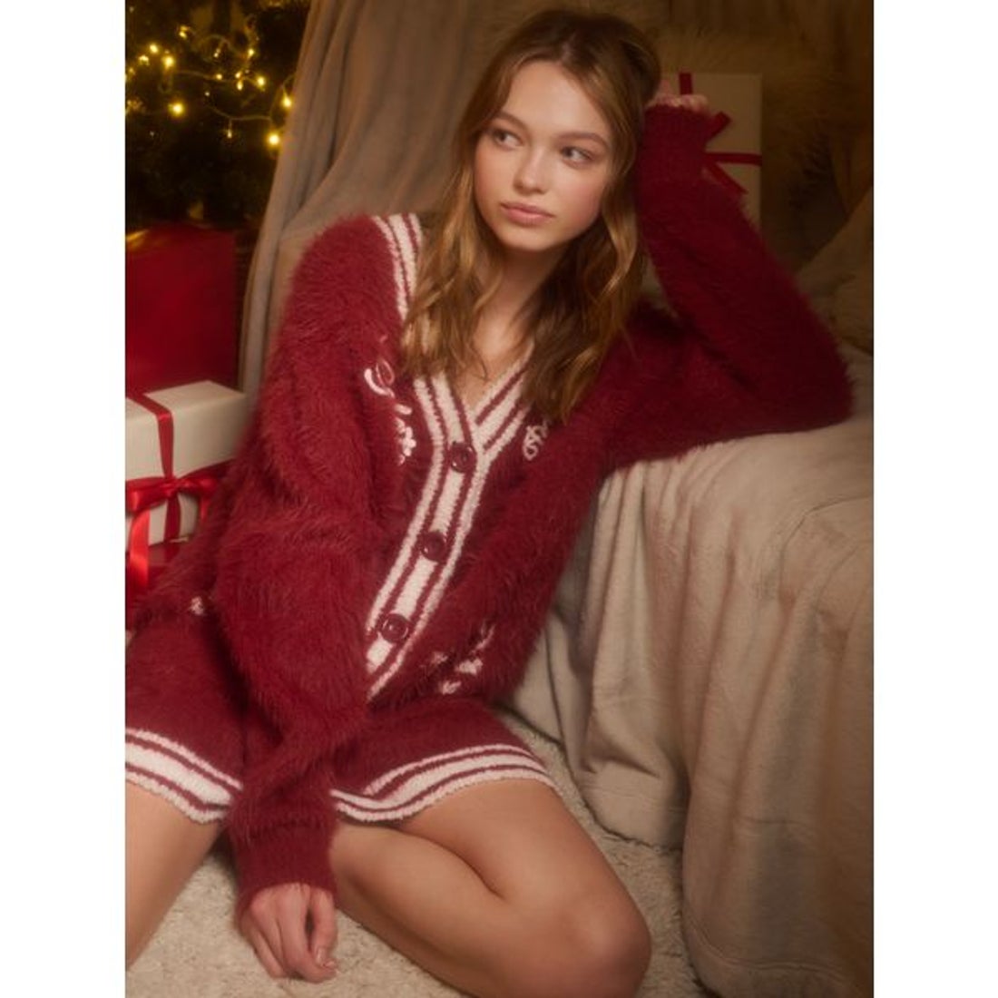 ジェラートピケ gelato pique 【HOLIDAY】フェザーカーディガン （OWHT