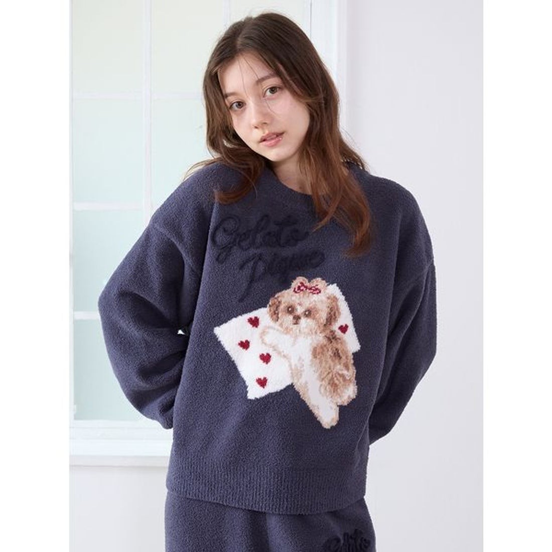 ジェラートピケ gelato pique シーズージャガードプルオーバー （NVY