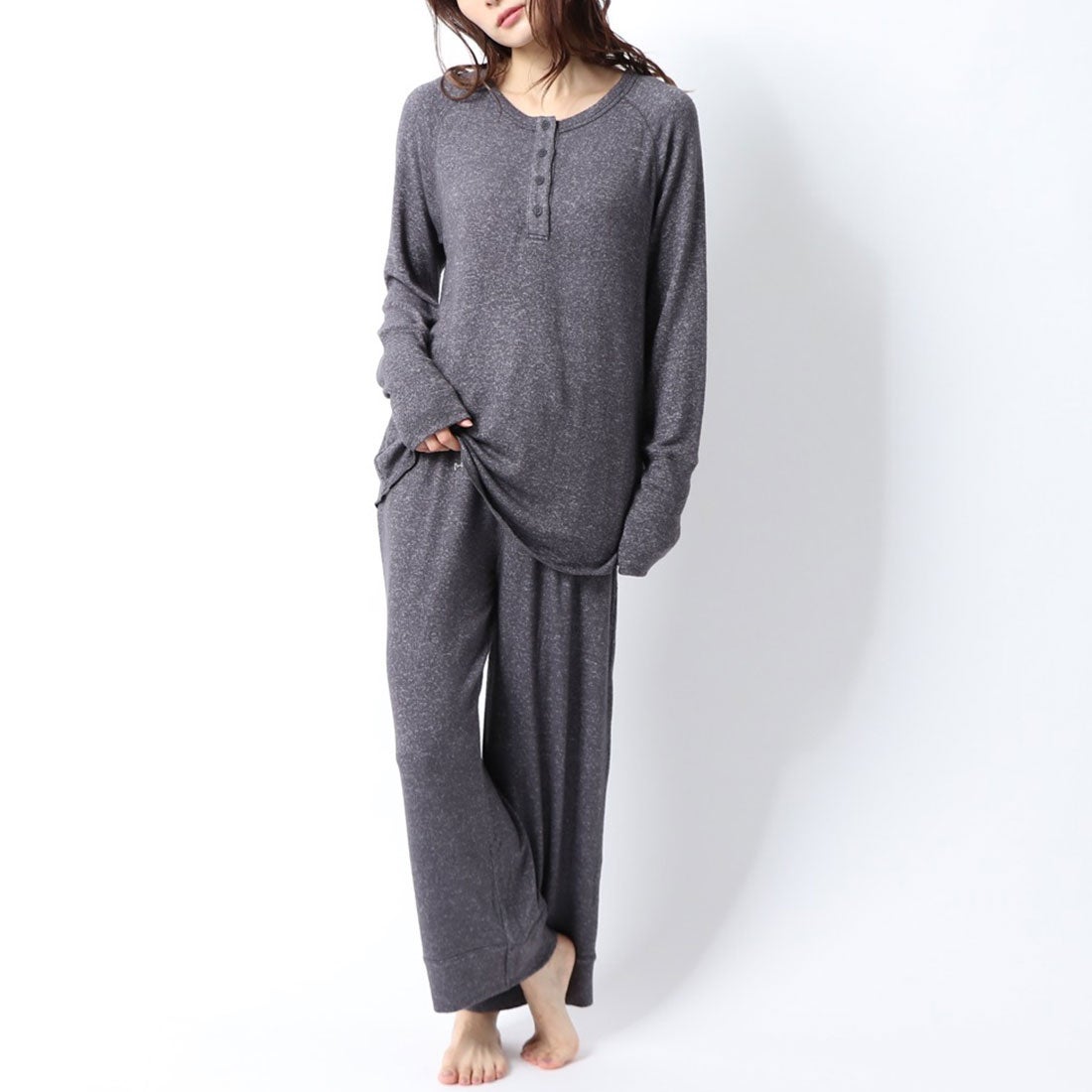 ジェラートピケ gelato pique スノーパジャマロングパンツ （グレー