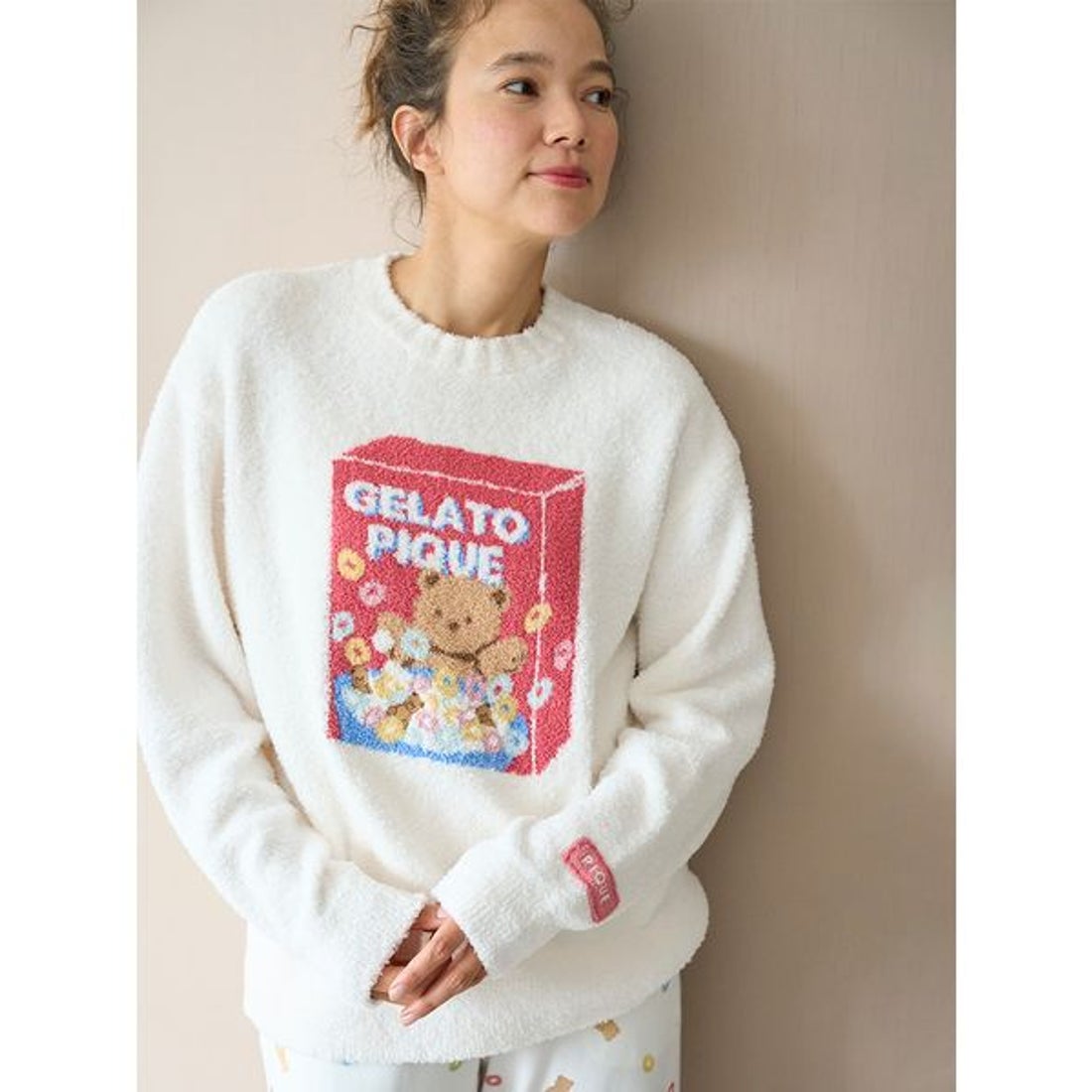 ジェラートピケ gelato pique ベビモコシリアルベアジャガードプル