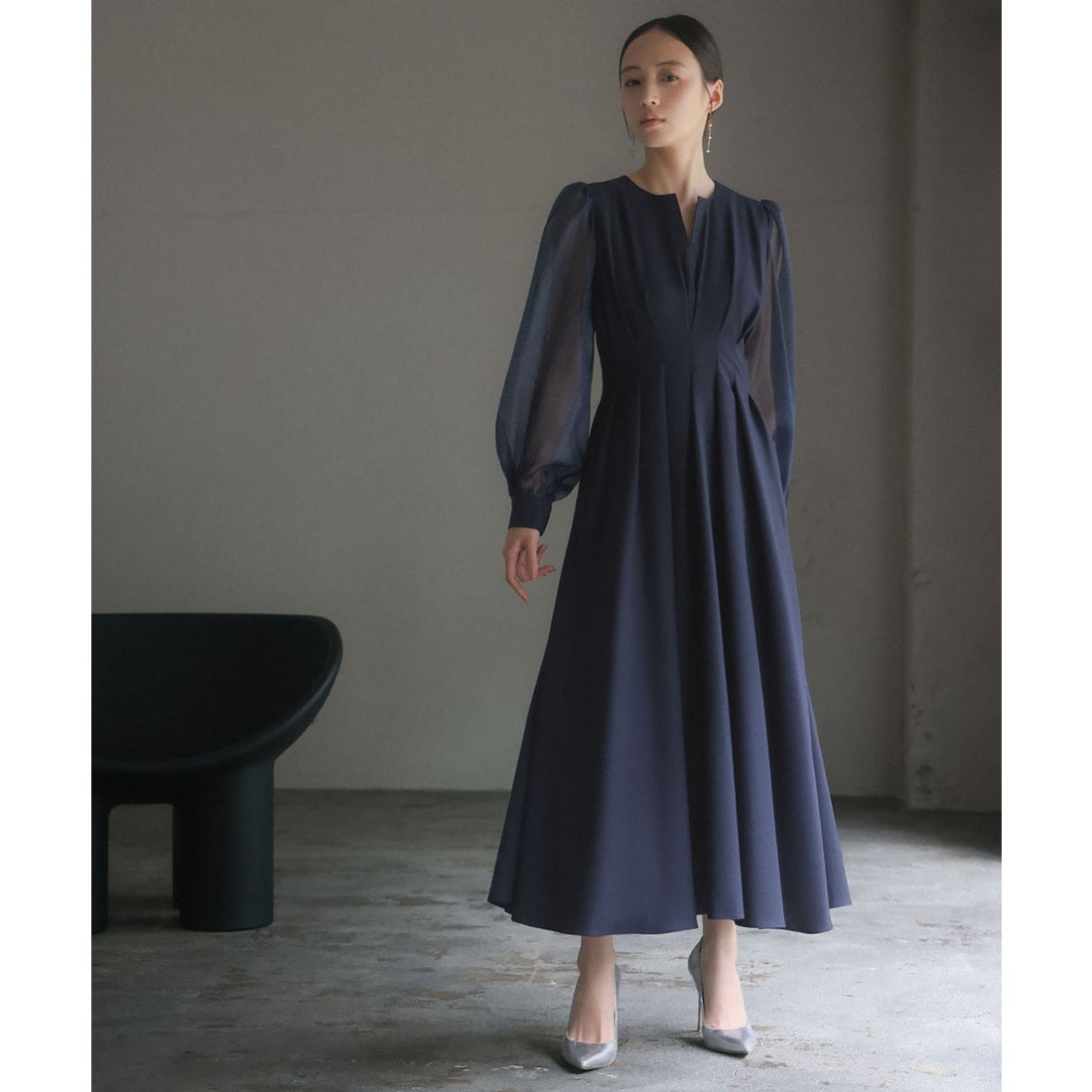 ガール GIRL [低身長/大きいサイズあり]オーガンジースリーブXライン