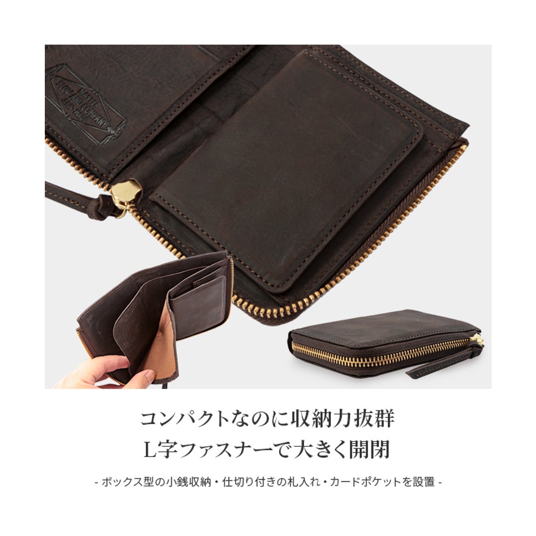 スロウ SLOW SLOW スロウ 財布 二つ折り財布 box型小銭入れ L字