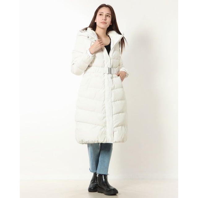 ゲス GUESS Hooded Long Jacket （WHT） -ファッション通販 FASHION WALKER
