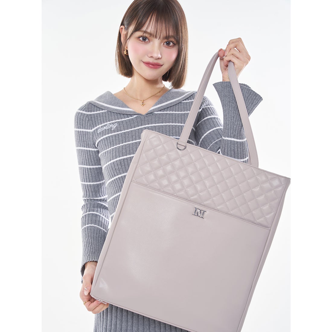 ダーリッチ Darich DDキルティングマルチトートバッグ （パープル