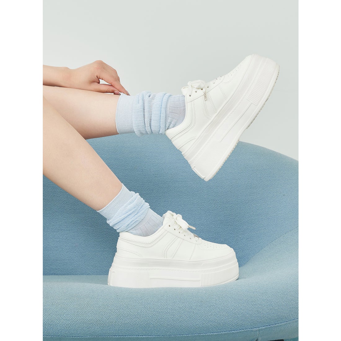 ダーリッチ Darich DDロゴソールスニーカー （ホワイト