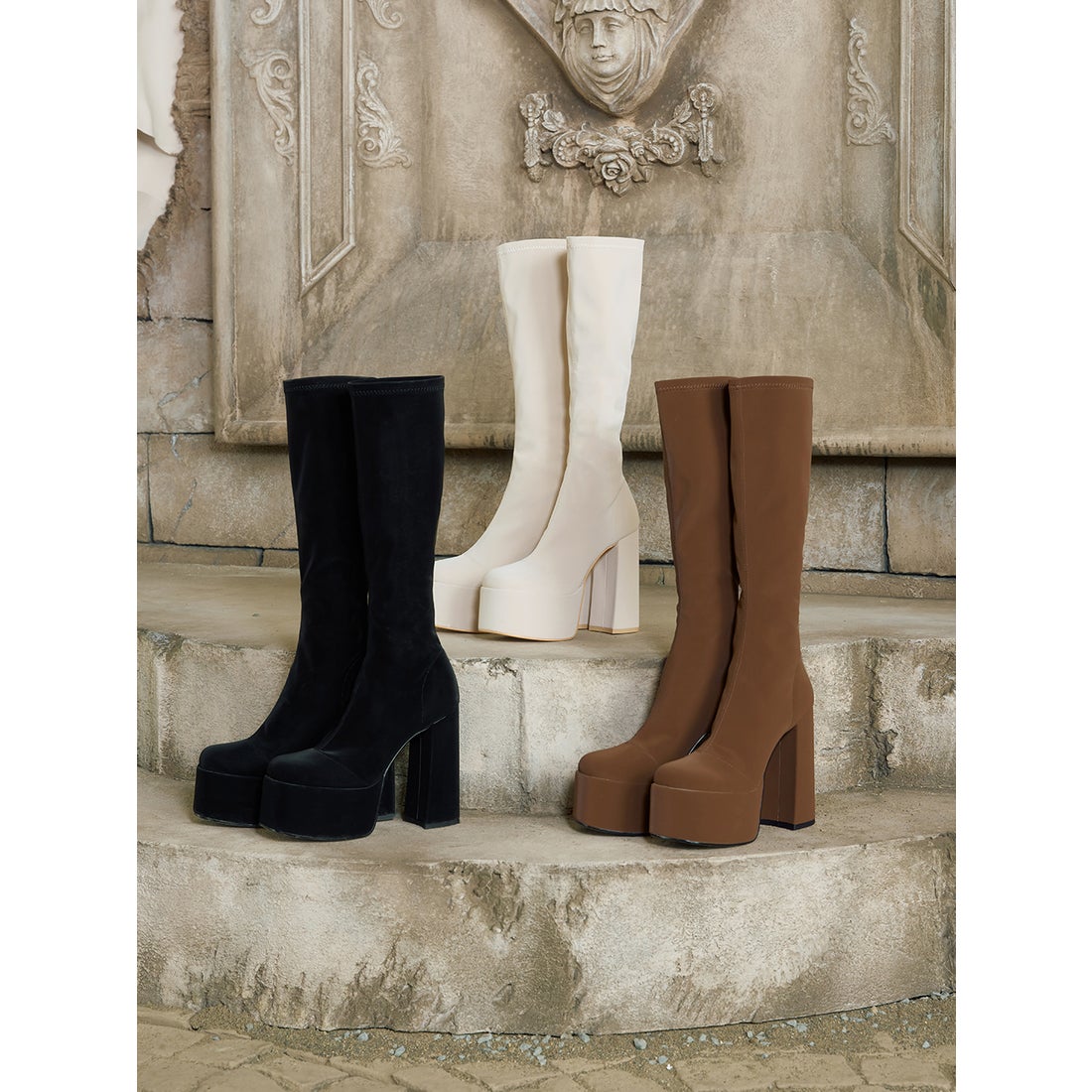 ダーリッチ Darich ウルトラストレッチロングブーツ （ブラック