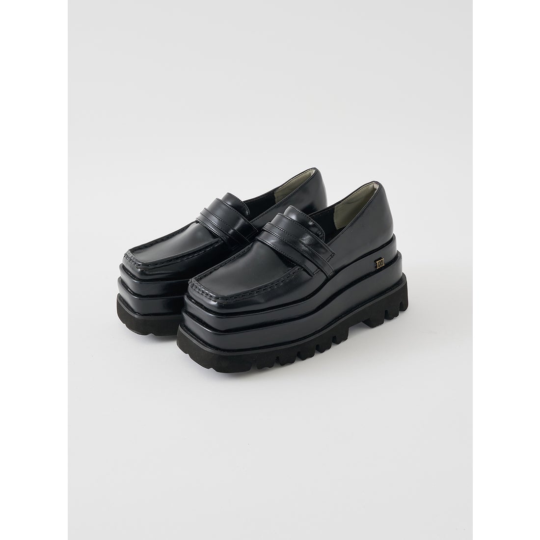 ダーリッチ Darich プラットフォームローファー （ブラック