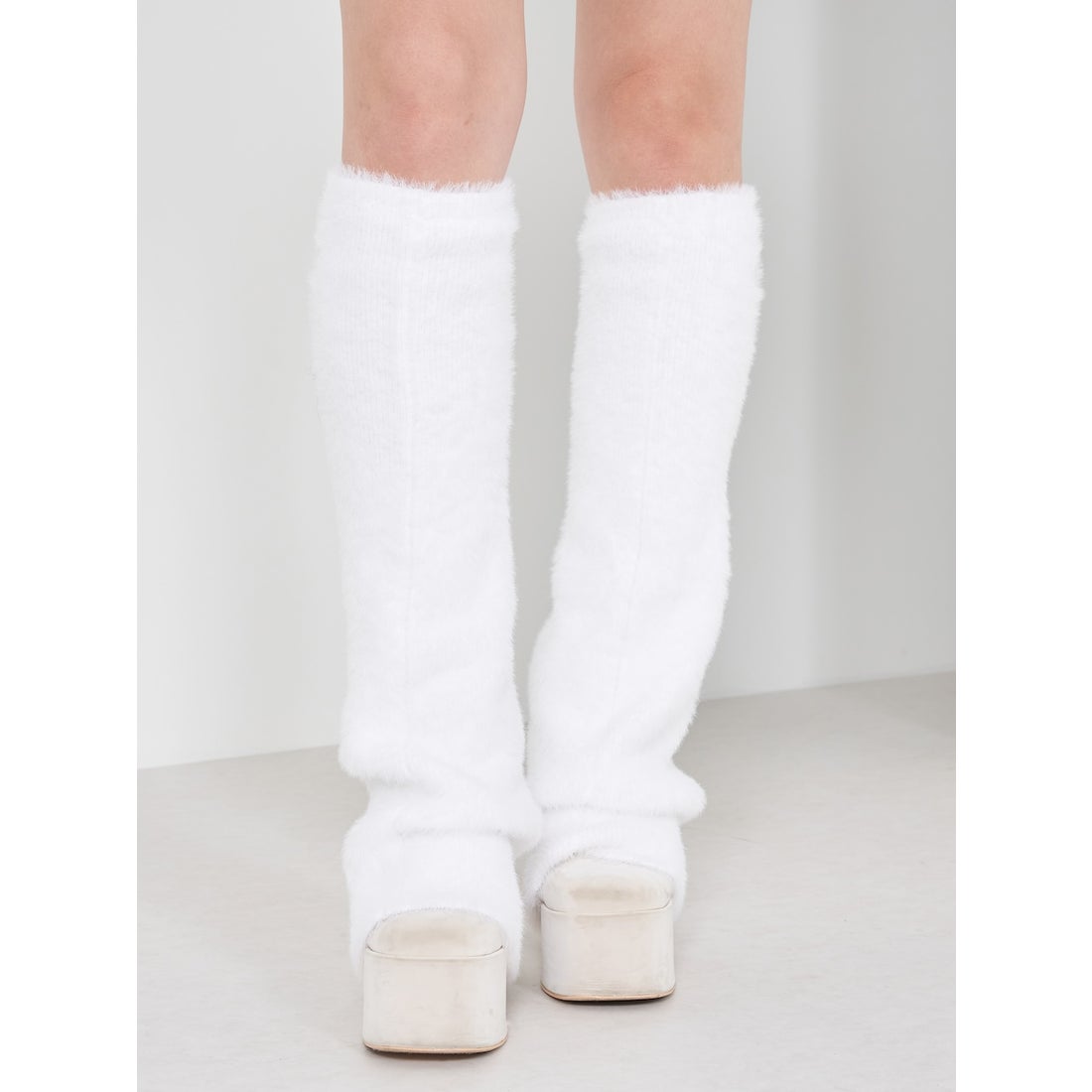 ダーリッチ Darich シャギーニットレッグウォーマー （ホワイト