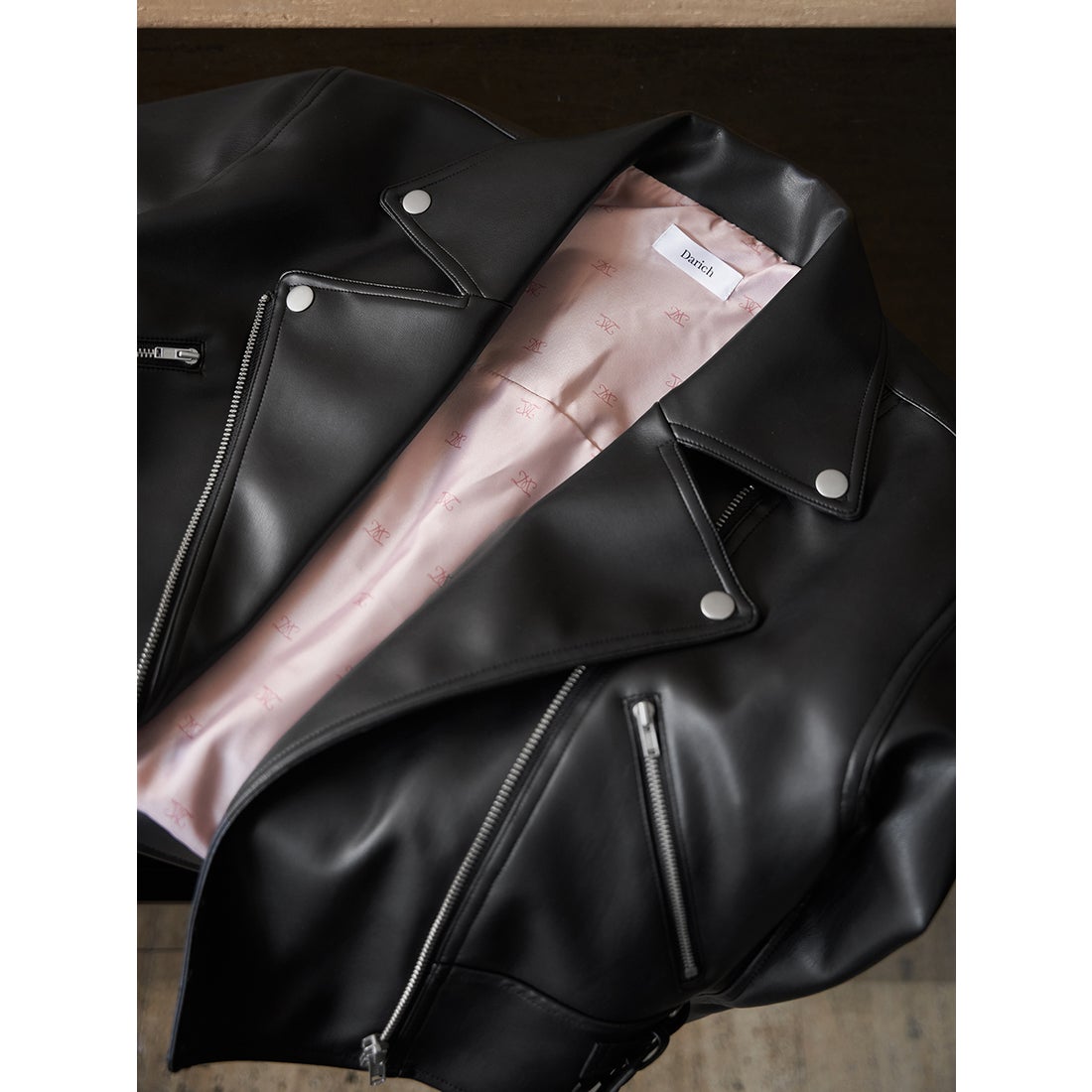 ダーリッチ Darich ダブルベルトライダースジャケット （ピンク