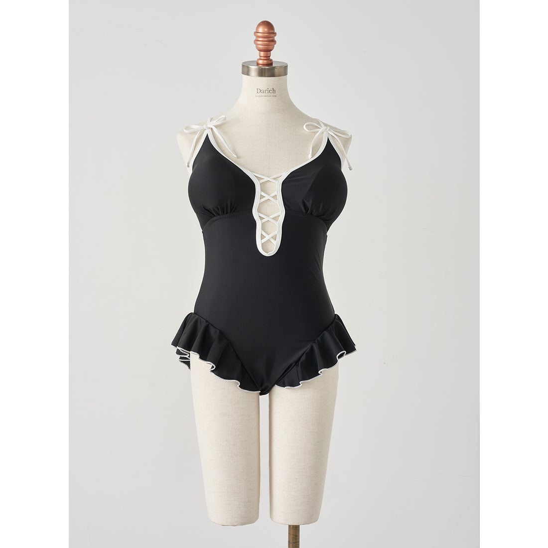 ダーリッチ Darich リボンデザインペプラムワンピースビキニ【返品不可