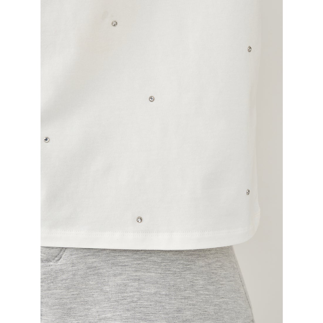 ダーリッチ Darich キルティングアップリケビジューTシャツ （ブラック