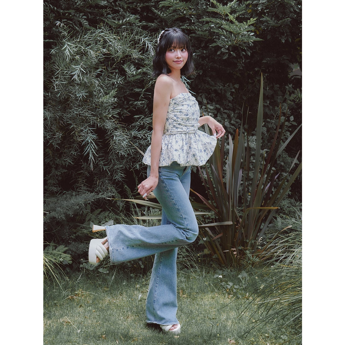 ダーリッチ Darich フラワーバルーンベアトップ （ピンク