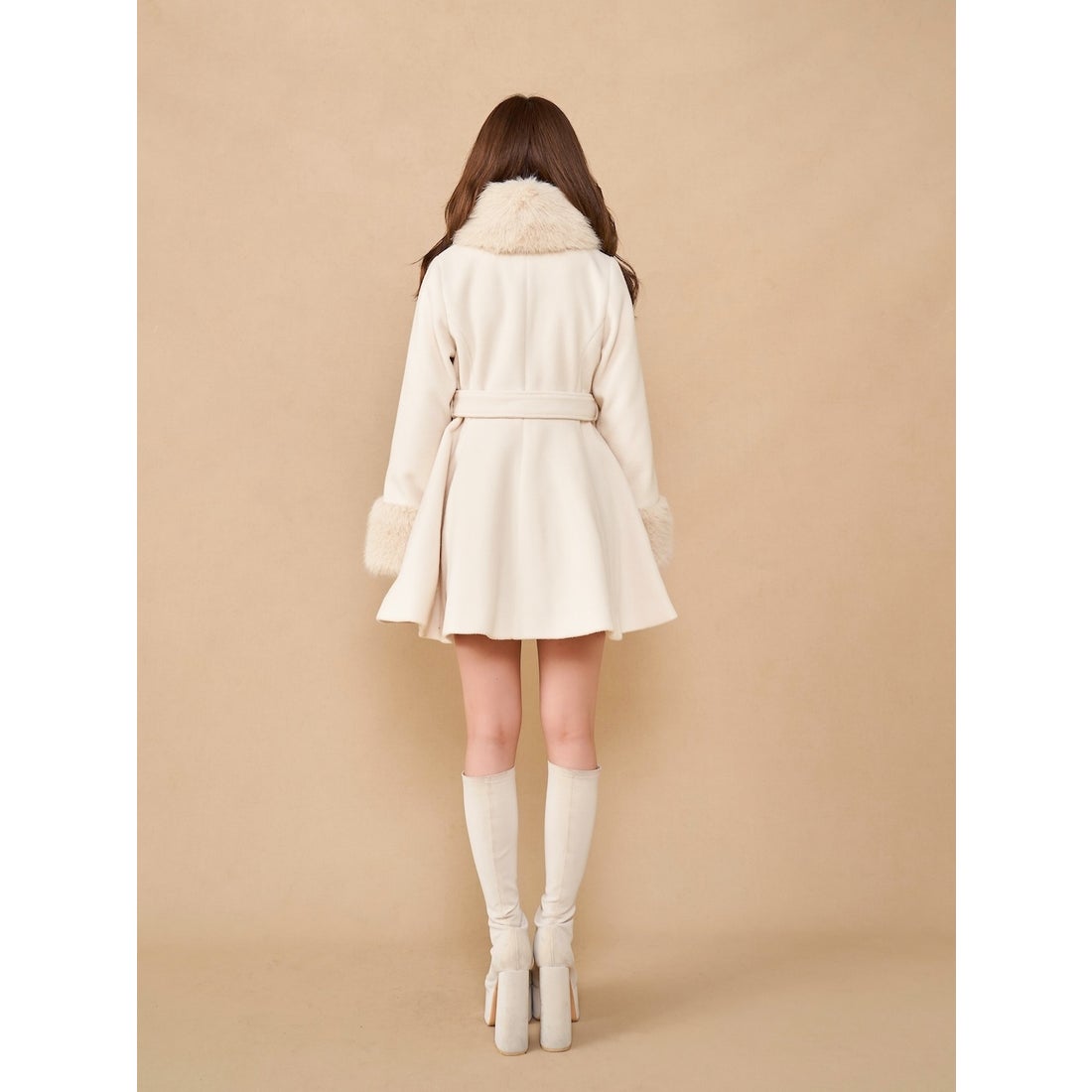 ダーリッチ Darich ウエストベルトメルトンコート （ブラウン