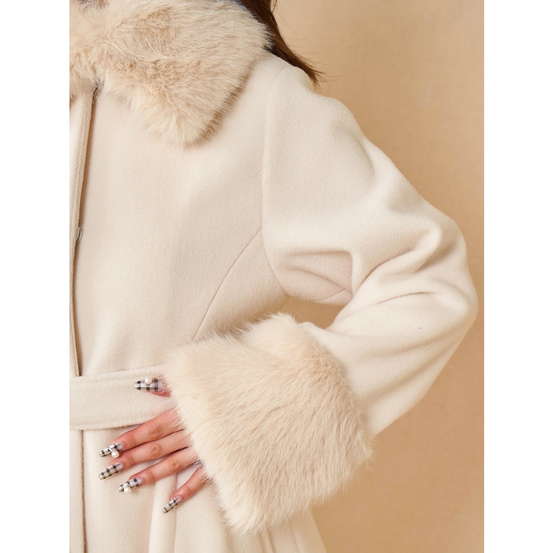 ダーリッチ Darich ウエストベルトメルトンコート （ブラウン