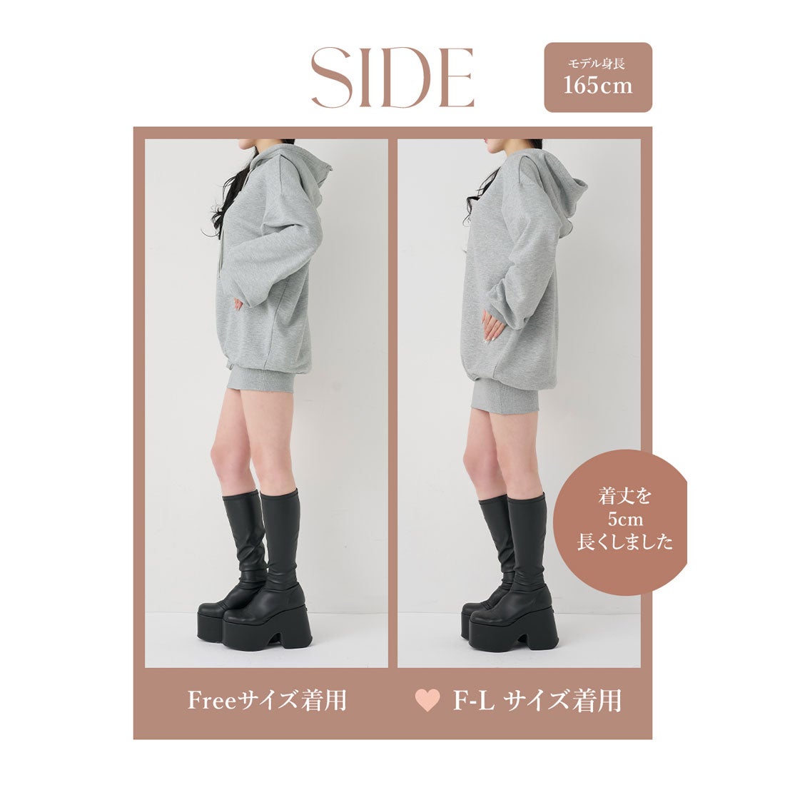 ダーリッチ Darich カラーラメスウェットミニワンピース （グレー