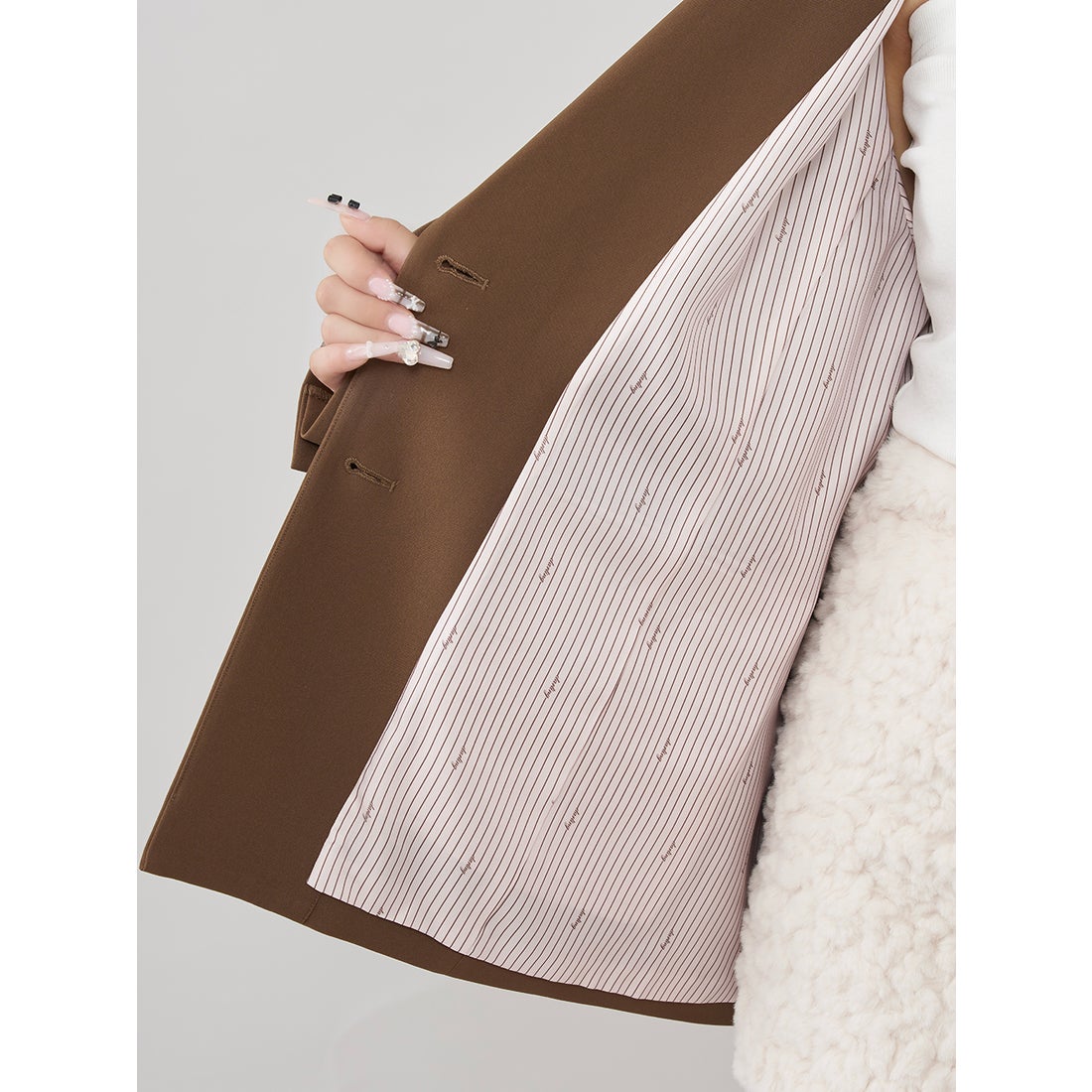 ダーリッチ Darich アシメポケットテーラードジャケット （ブラウン