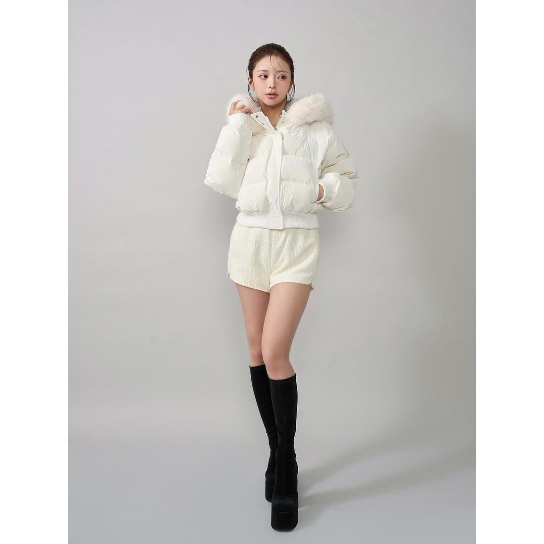 ダーリッチ Darich レディショートダウンジャケット （ホワイト