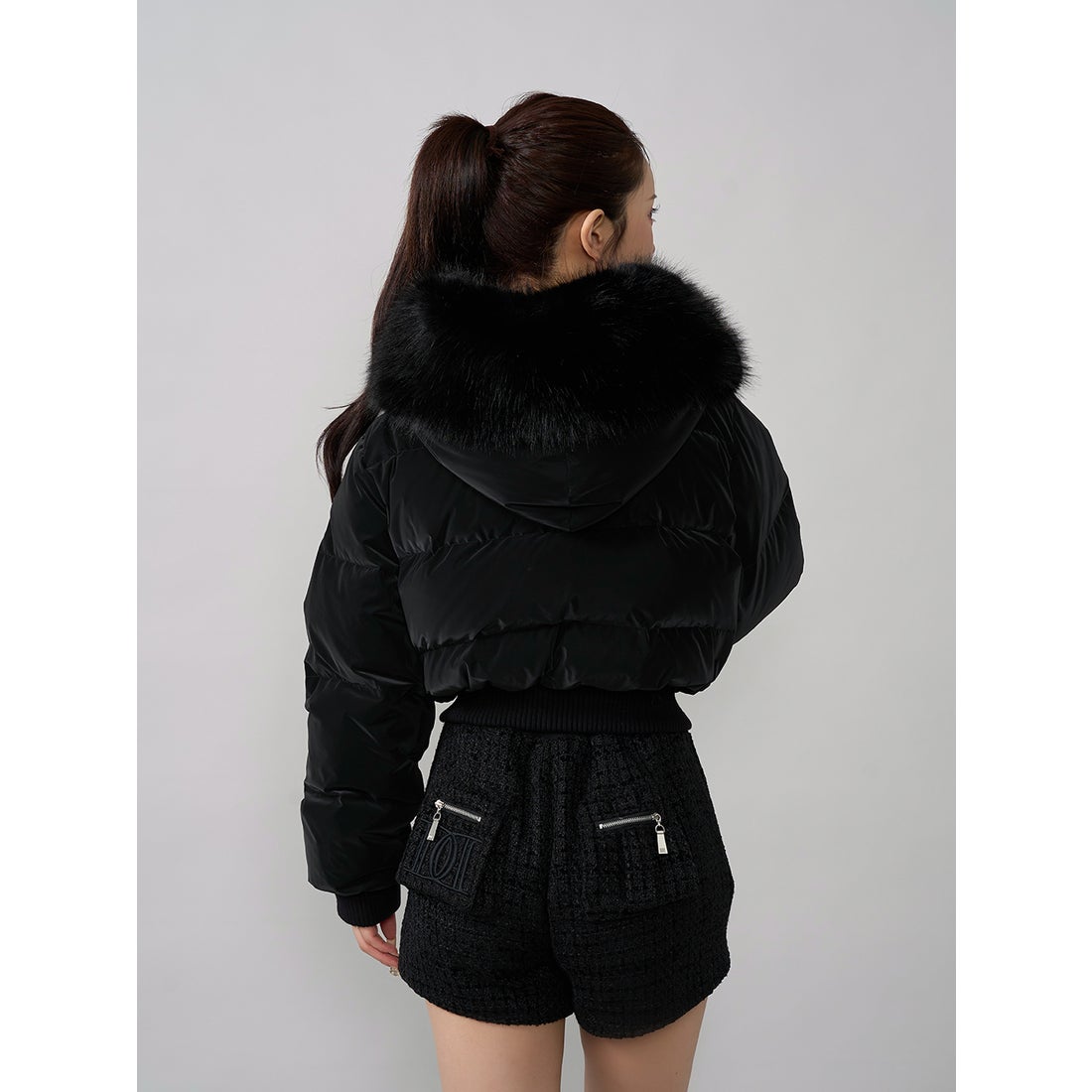 ダーリッチ Darich レディショートダウンジャケット （ブラック