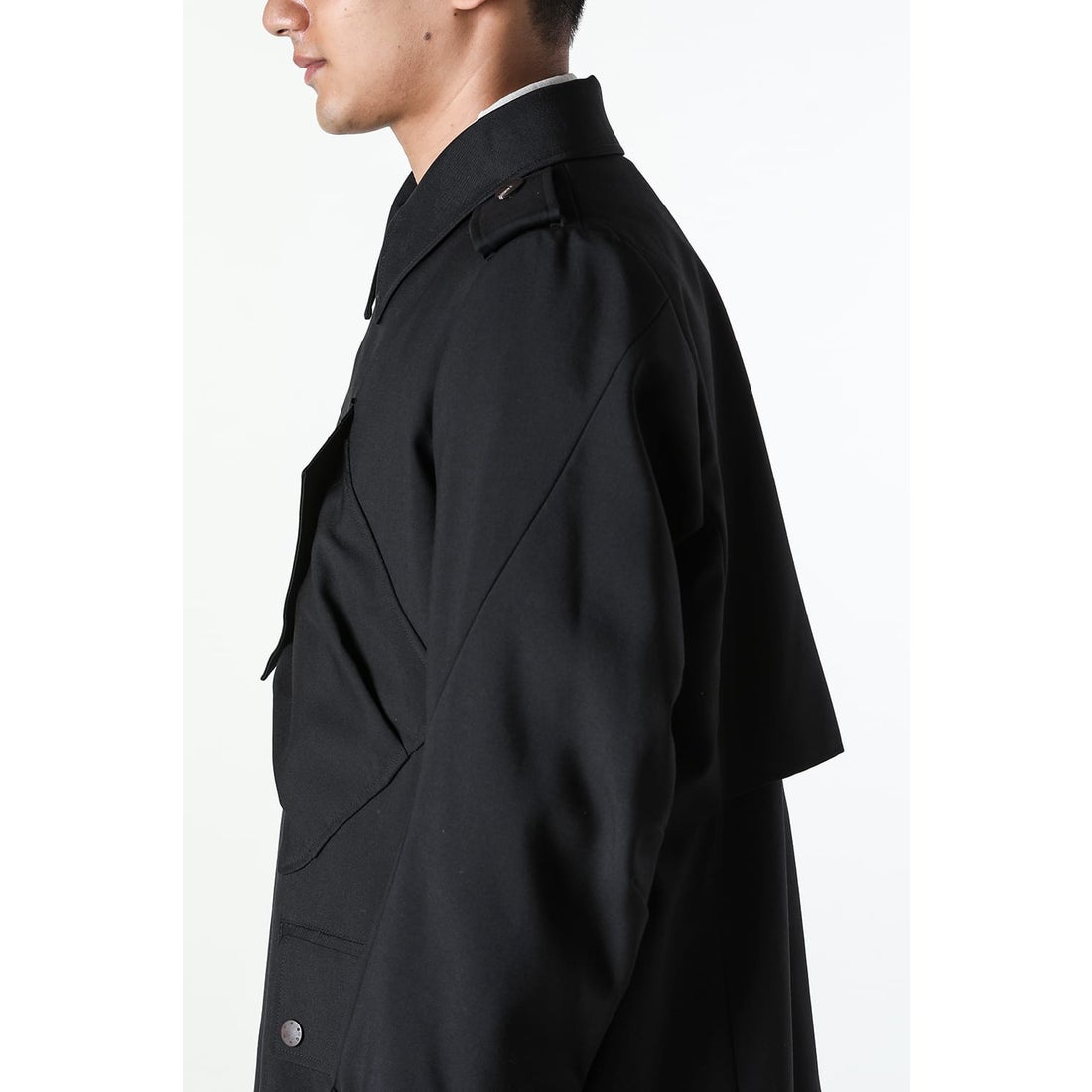 DEVOA Motorcycle Coat Wool Gabardine Insert OPTMAX （BLACK