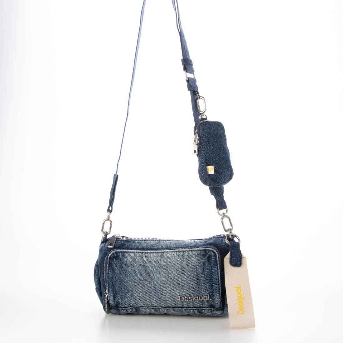 デシグアル Desigual スタッズ デニム ミニクロスボディバッグ