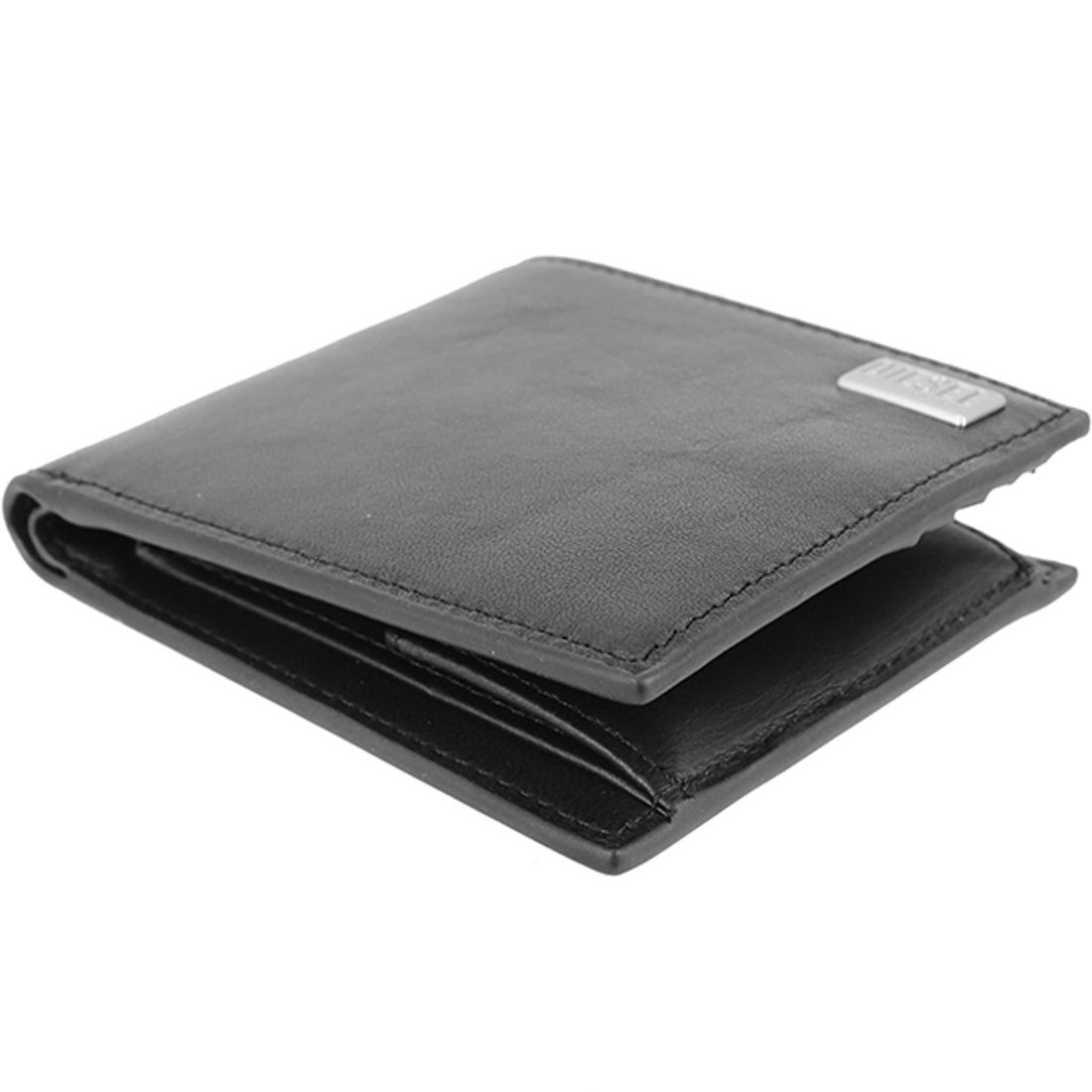 ディーゼル DIESEL 二つ折り財布 ロゴプレート （ブラック